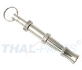 Hundepfeife Messing vernickelt 58mm