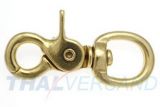 Karabinerhaken Messing 17 x 67mm mit Rundwirbel