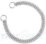 Hunde Halskette kurzgliedrig 2,0mm x 40cm 2-reihig Kettenhalsband Hundehalskette