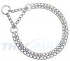 Hunde Halskette mit Zugstop kurzgliedrig 2,5mm x 55cm 2-reihig Kettenhalsband