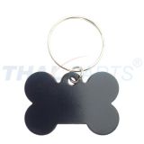 10er Pack Hundemarken Rohlinge Knochen 40x27mm Aluminium schwarz eloxiert