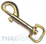 10er Pack Karabinerhaken 16 x 75mm vermessingt Halbrund