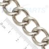 10m Gourmettekette 3,5mm Stahl vernickelt Farbe Silbern Panzerkette