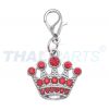 5er Pack Strassanh�nger Krone rot #11b Strass / Schmuck Anh�nger