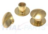 10er Pack Buchschrauben 5mm Kopf 10mm Gold vermessingt