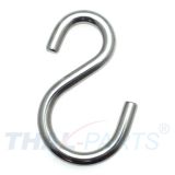 10er Pack S-Haken asymmetrisch 6mm x 50mm Edelstahl V4A