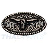 Concho #025 40mm Altsilbern Stierkopf Conchos mit Lassorand Conchos Concha