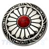 Concho #097 30mm Wild Hearts Concho Silber Stein Rot Conchos Concha