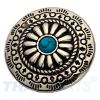 Concho #099 30mm Western Blume Concho Silber Stein Blau