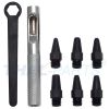Locheisen Set Mini, 6 Eins�tze , 6-teilig + Griffstange