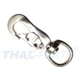 Schwedenhaken mit rundem drehbarem Wirbel 16x72mm Stahl vernickelt