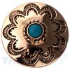 Concho #144 22mm Western Blume Flower Gold mit Stein Blau Conchos Concha