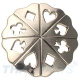 Concho #164 32mm Western Dekor Poker Karten  Silber Conchos Concha