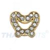Strassmotiv Schmetterling Gold zum Aufschieben f�r 10mm Gurtband
