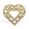 Strassmotiv Open Heart Gold zum Aufschieben f�r 10mm Gurtband