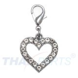 5er Pack Strassanh�nger Charm Herz 24mm x 24mm #3c Strass / Schmuck Anh�nger
