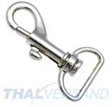 10er Pack Karabinerhaken 20 x 43mm mit geradem Wirbel