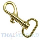 50er Pack Karabinerhaken 16 x 43mm mit geradem Wirbel Gold