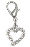 5er Pack Strassanh�nger Charm Herz #3 Strass / Schmuck Anh�nger
