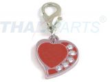 5er Pack Strassanh�nger Charm Herz #2 Strass / Schmuck Anh�nger
