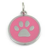 5er Pack Halsbandanh�nger Pfote rosa #25 Schmuck Anh�nger