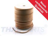 50m Rundleder Lederband Lederschnur Lederriemen 4mm Natur