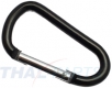 10er Pack Aluminium Karabinerhaken 46mm x 4mm Schwarz eloxiert