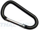 10er Pack Aluminium Karabinerhaken 56mm x 5mm Schwarz eloxiert