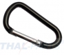 50er Pack Aluminium Karabinerhaken 46mm x 4mm Schwarz Karabiner