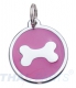 Halsbandanh�nger Bone rosa #23 Schmuck Anh�nger Hundemarke 30mm